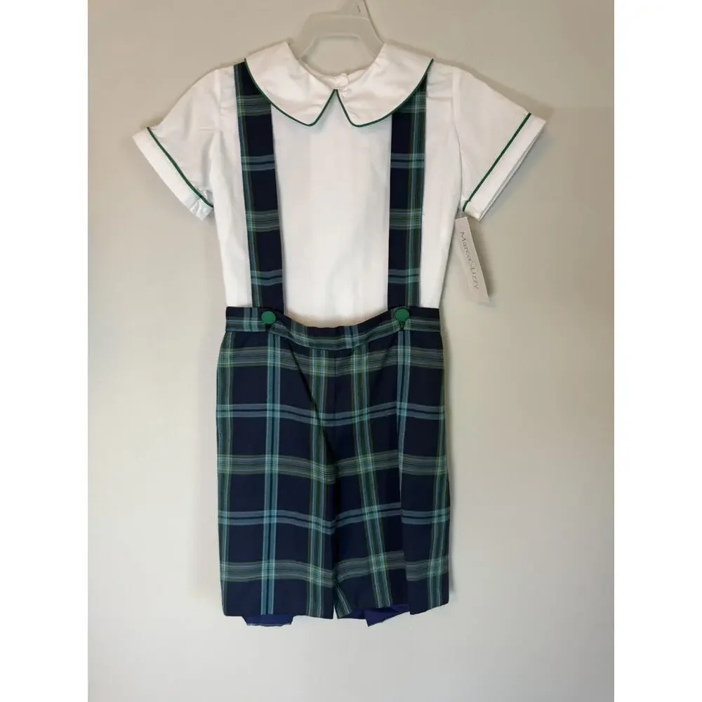 Marco & Lizzy Holiday Plaid Short Set 2 Pieces Boys Sz 4T NWT